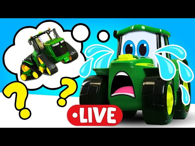 LIVE 🔴 Les aventures de Johnny le tracteur 🚜 Jeux avec voitures pour enfants.