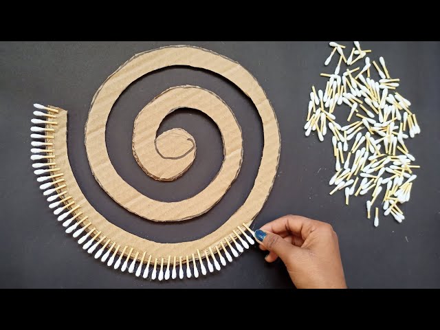 Unique wall hanging idea with earbuds/earbuds wall hanging/earbuds craft ideas