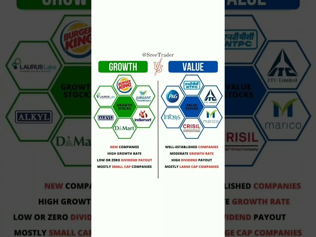 6 Growth Stocks vs 6 Value Stocks I 12 Stocks Portfolio I Best Stocks | Growth VS Value | Stocks| ST