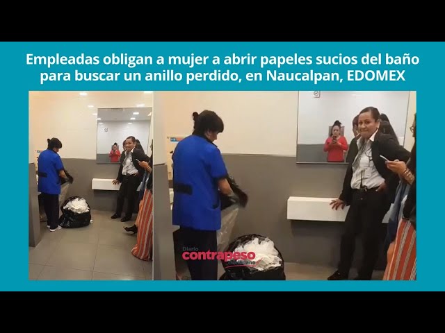 Empleada obliga mujer a abrir papeles sucios del baño para buscar anillo perdido #mexico #noticias