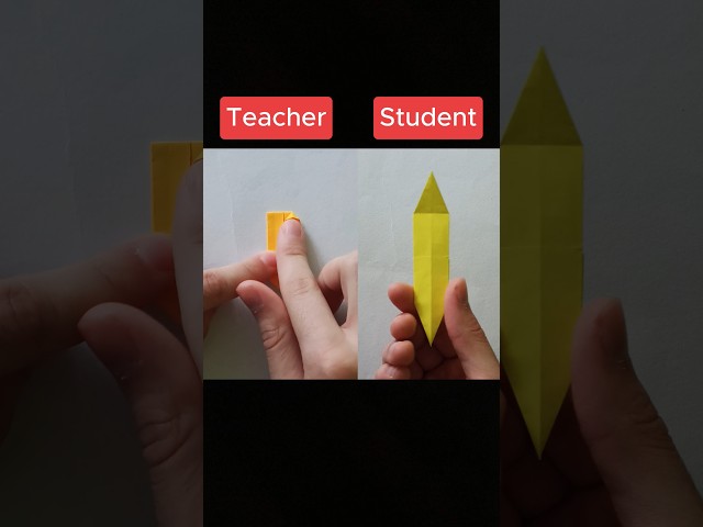 Teacher vs Student Challenge Origami Sword ⚔️ Easy Tutorial Instructions #art #craft #origami