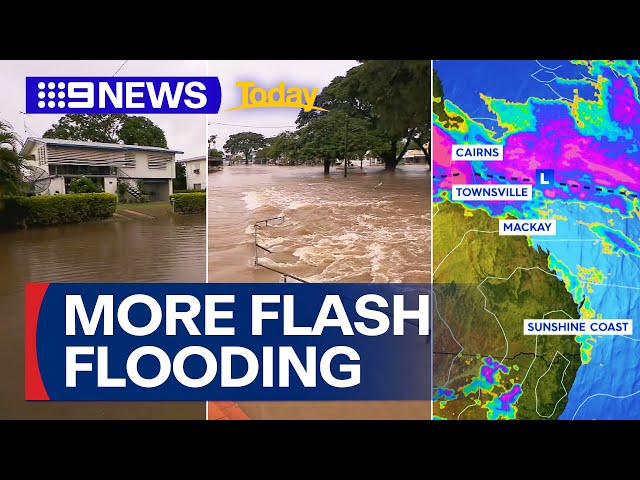 North Queensland bracing for more flash flooding across the area | 9 News Australia