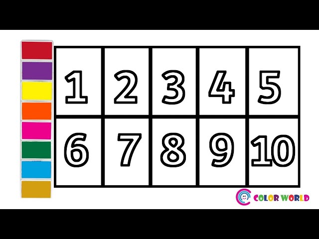 Learn Numbers 1-10 | Counting Numbers and Learn Colors for Kids & Toddlers, Color World #172