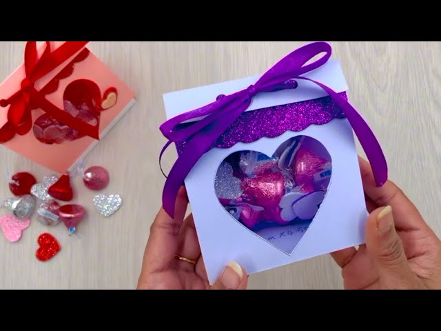 DIY Valentine Treat Boxes | Paper Valentine treats | Valentines day craft ideas