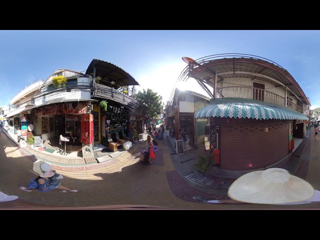 Walk from Phi Phi pier to our room at the Chaokoh Hotel. 360