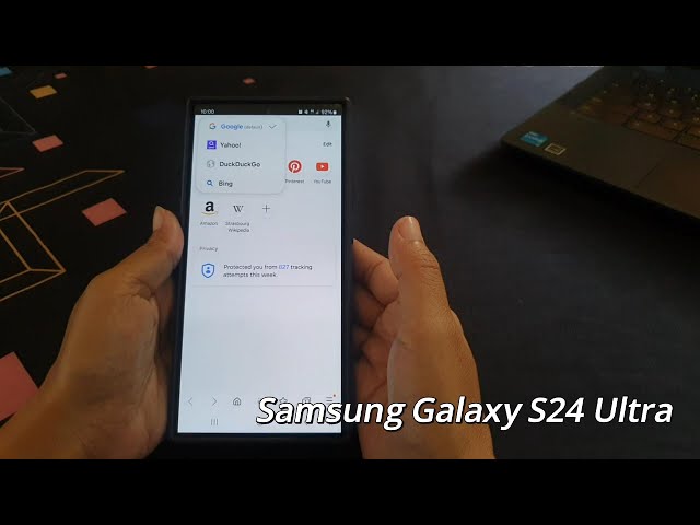 How to add a search engine to the address bar in the Internet app on Samsung Galaxy S24 Ultra