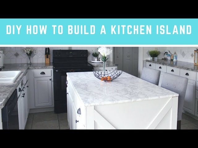 DIY How to Build A Kitchen Island | Easy Island with Seating & Storage!