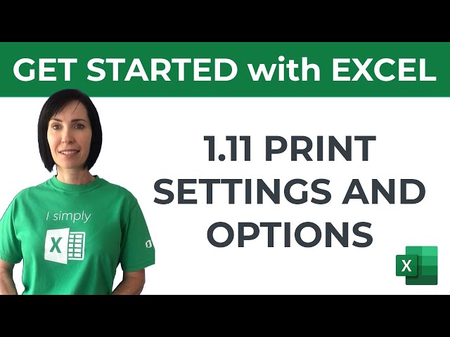 Excel for Beginners - Print Settings and Options