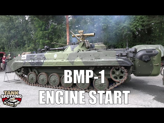 BMP-1 Engine Start & Running (side view) - Panssarimuseo Harrastepäivä 2024