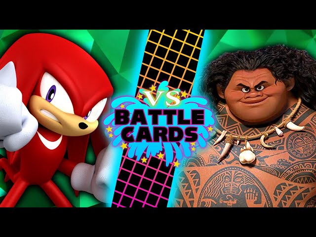 Knuckles VS Maui (SEGA VS Disney) - VS Battle Cards