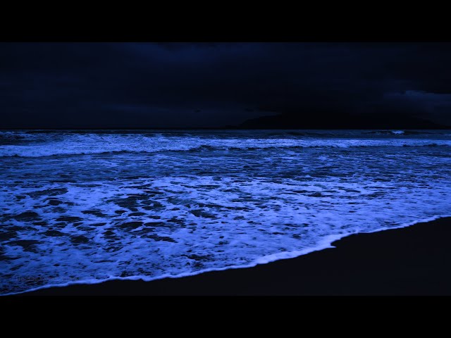 Relaxing Ocean Waves at Night for Deep Sleep, Stress Relief and Anxiety, Meditation, Calming