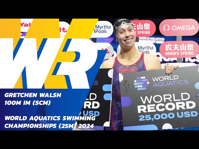 GRETCHEN WALSH Does It Again in the Women's 100 Individual Medley at Swimming Championships 2024