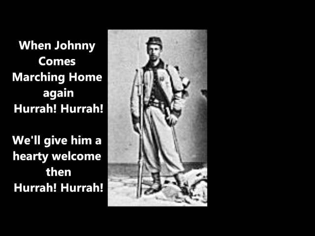 and we'll all feel gay WHEN JOHNNY COMES MARCHING HOME Again lyrics words Civil War music song