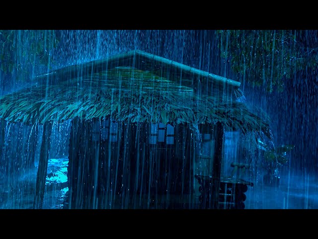 Break Insomnia & Find Sleep Again In 3 Minutes With Heavy Rain & Power Thunder on Roof Farm House