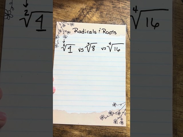 Radicals & Roots #actmath #highschoolmath #algebra2