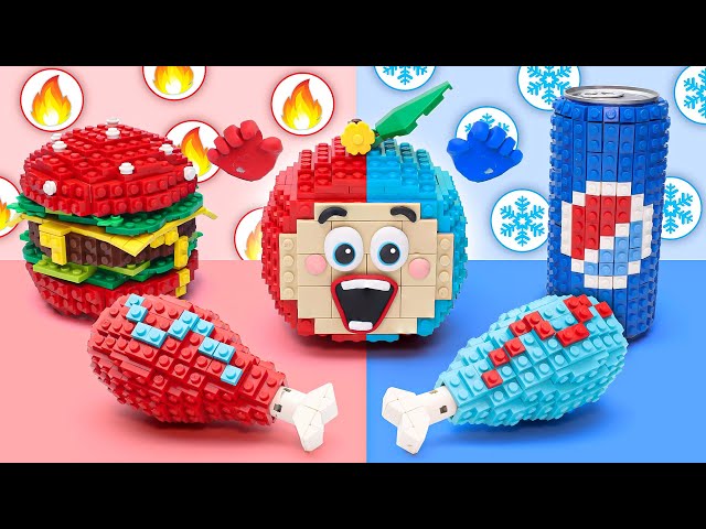 LEGO Hot or Cold Food? Mukbang In Apu's LEGO Adventure | Lego Food Stop Motion