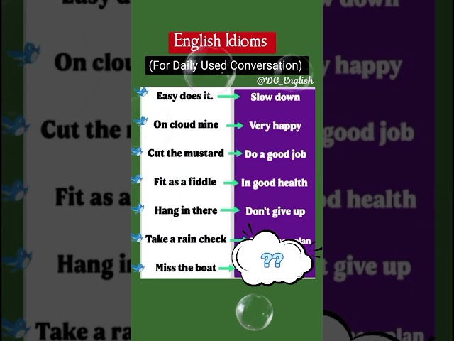 English Idioms For Daily Used Conversation Practice | Boost Your English