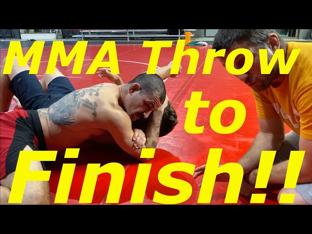 MMA Clinch TAKEDOWN to SUBMISSION!!  (Osoto Gari to Kata Gatame)