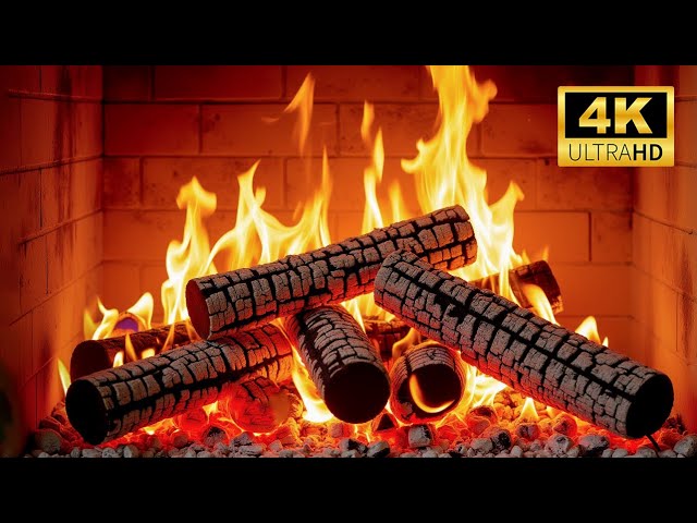 🔥 Cozy Fireplace 4K 24/7 🔥 Sleep, Meditate, Study, Relax, Stress Relief