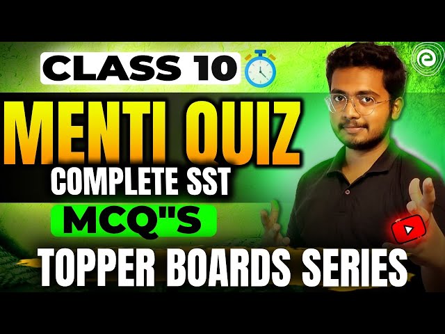 MENTI QUIZ COMPLETE SST | PREBOARD EXAMS | EXAMS PREPARATION | CLASS 10 | HUSSAIN SIR