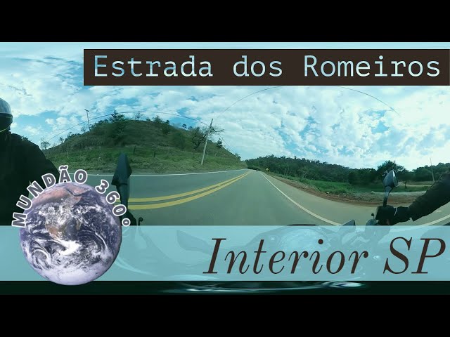 Passeio de moto interior de sp pelas curvas da estrada dos romeiros UHD em 360º