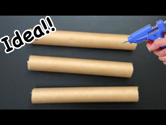 Waste material craft idea / cardboard pipe craft - craft in hindi - cardboard waste tube craft