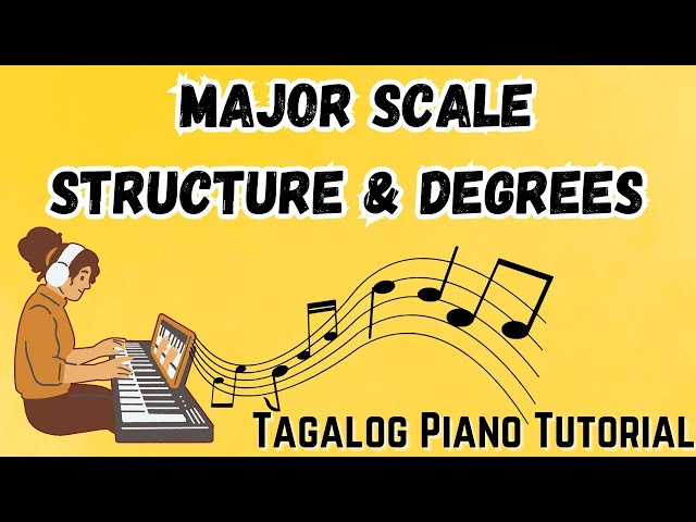 Tagalog Piano Tutorial for Beginners - Major Scale Structure and Degrees