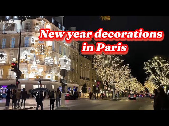 Paris new year decorations and lights/Dior decoration/walk in champs-Élysées @Mominahussain1￼