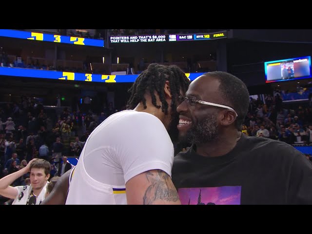 Draymond Green interrupts Anthony Davis' interview to show love 🤝 | NBA on ESPN