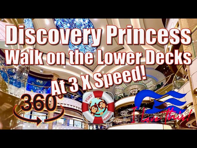 360° Discovery Princess - A Fast Walk on the Lower Decks 2024 in 4K