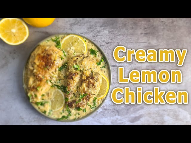 Easy Chicken Breast Recipe With Creamy Garlic Lemon Sauce!