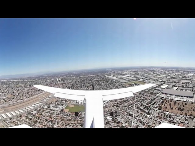 360 Landing = Left Traffic Runway 25L CPM