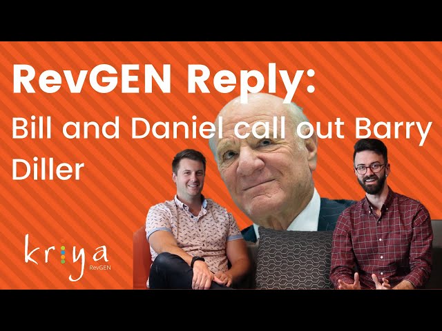 RevGEN Reply - Barry Diller and Apple Store fees... are they disgusting?!