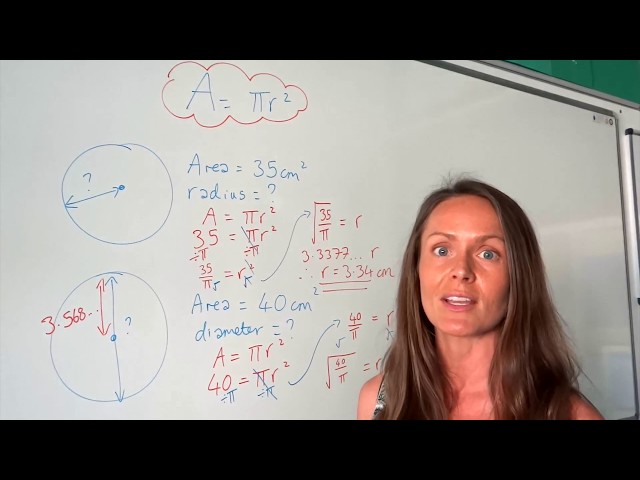 The Maths Prof: Find Radius & Diameter from Area