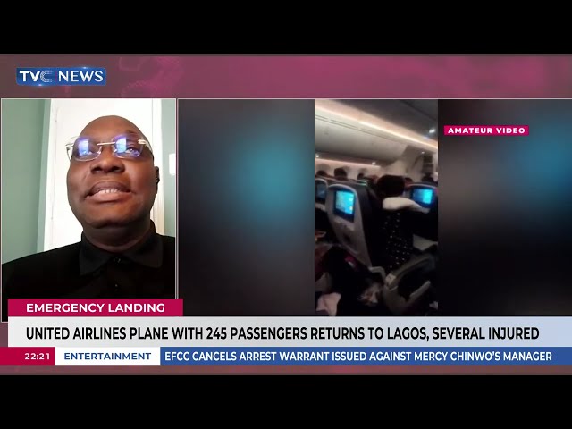 United Airlines Plane With 245 Passengers Returns To Lagos, Several Injured