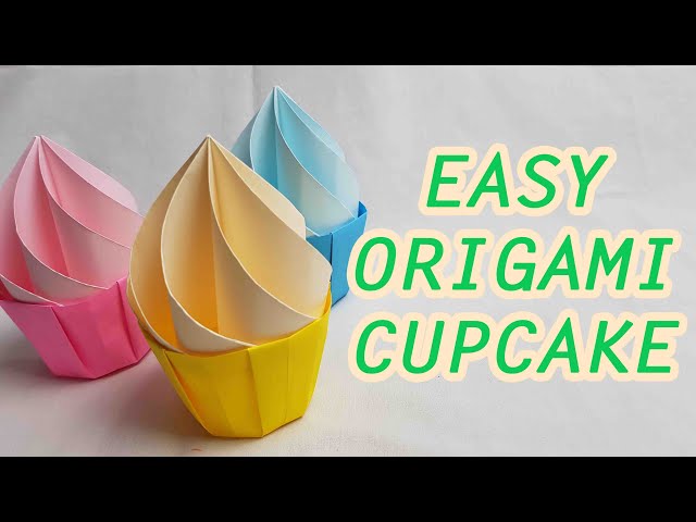 EASY ORIGAMI CUPCAKE | PAPER CUPCAKE CRAFT IDEAS