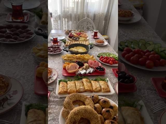 سفرة فطور تركى|Turkish breakfast |يوميات امونة مصرية تركية #food #اكسبلور #kahvaltı