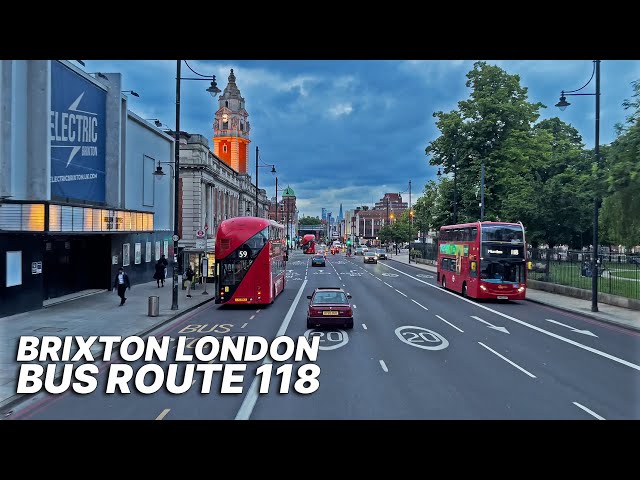 South London double-decker bus ride - London Bus 118 - Morden Station to Brixton Station 🚌🇬🇧