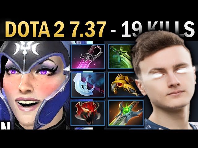 Luna Gameplay Miracle with 19 Kills and Butterfly - Dota 7.37