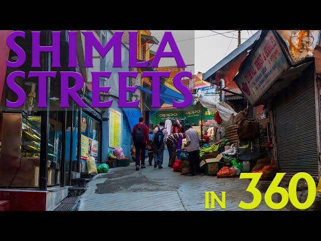 Incredible India, Streets of Shimla, Himachal Pradesh in 360 degrees.  Shimla Mall road - #shorts