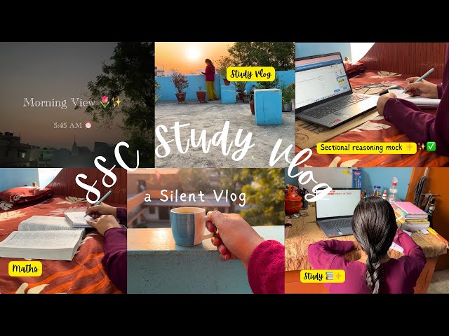 No talking, No voiceovers: Just a vlog ✨📚Study Vlog |SSC Study Vlog |#studyvlog  #study #vlog #ssc