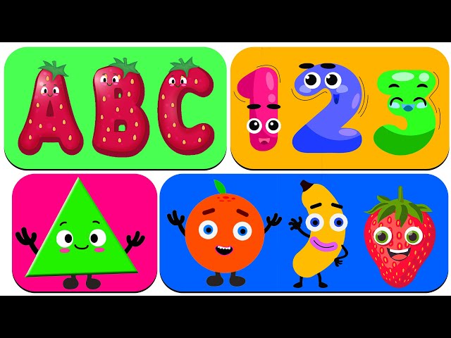 Learn ABC Phonics Shapes Numbers Colors | Preschool Learning Videos For 3 Year Olds | #kidsvideos