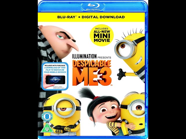 Opening/Closing To Despicable Me 3 2017 Blu-ray (UK Copy)