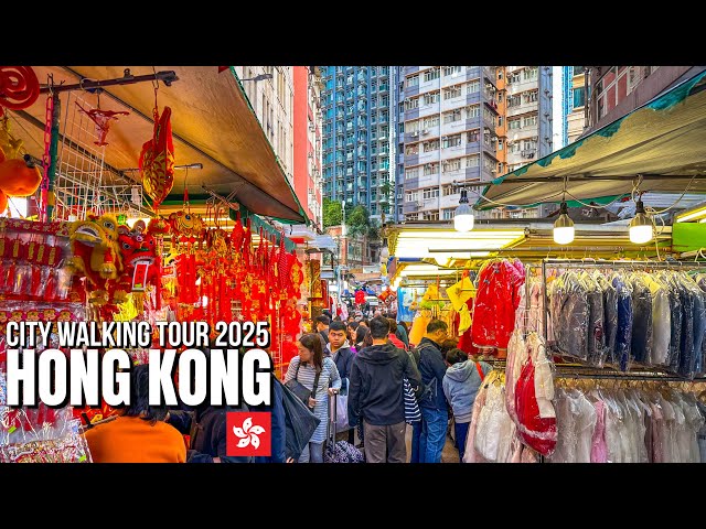 Hong Kong — City Walking Tour 2025【4K HDR】Wan Chai | Lunar New Year