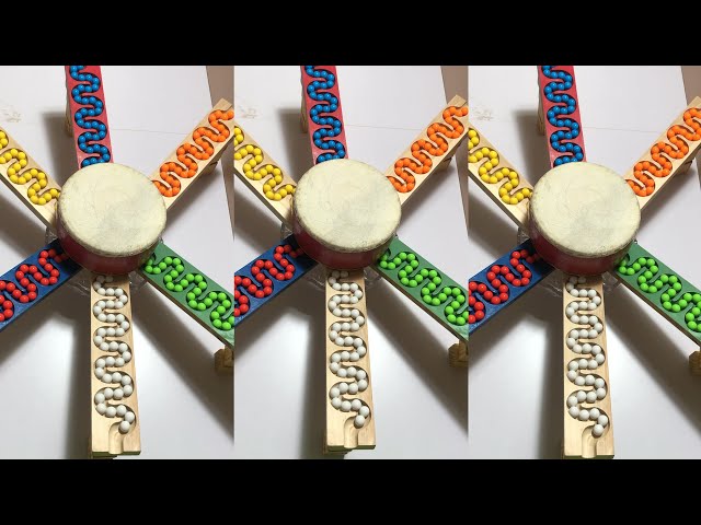 Ksiro Marble run asmr reverse video wooden slope #satisfying #asmr #viral