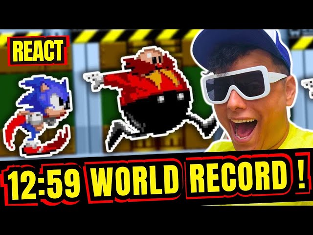 SALVANDO SONIC 2 em 12 MINUTOS ! REACT ao RECORD MUNDIAL de SONIC 2 !