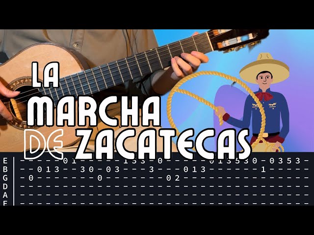 La marcha de Zacatecas- Genaro Codina TUTORIAL guitarra, acordes y melodía.