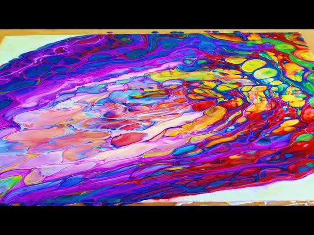 Rainbow Cells Acrylic Straight Pour / Negative Space