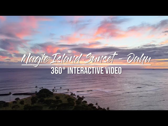 Magic Island Sunset - Ala Moana, Oahu - Hawaii 360° Video (4K)