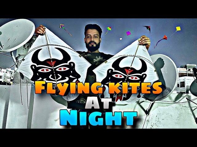 Flying kites at night 2025 | kites festival